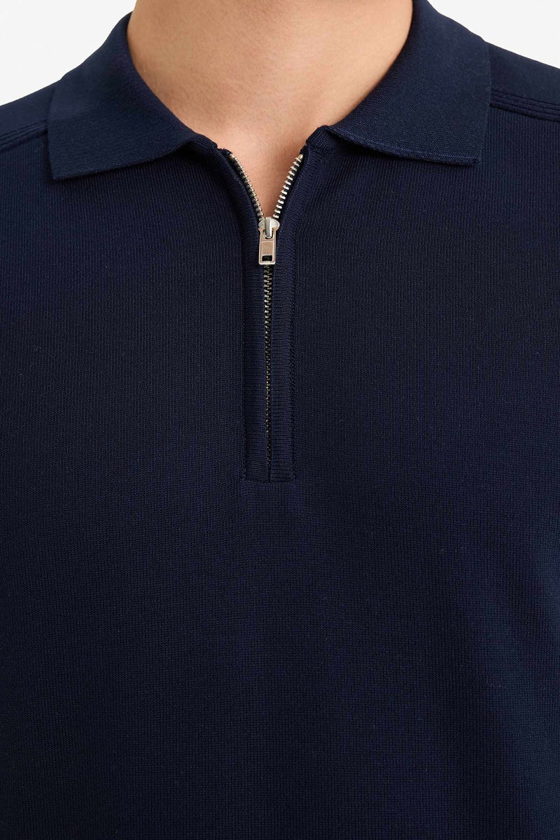 ديفاكتو بلوفر تريكو بريميوم قصة عادية بياقة بولو - Image 5